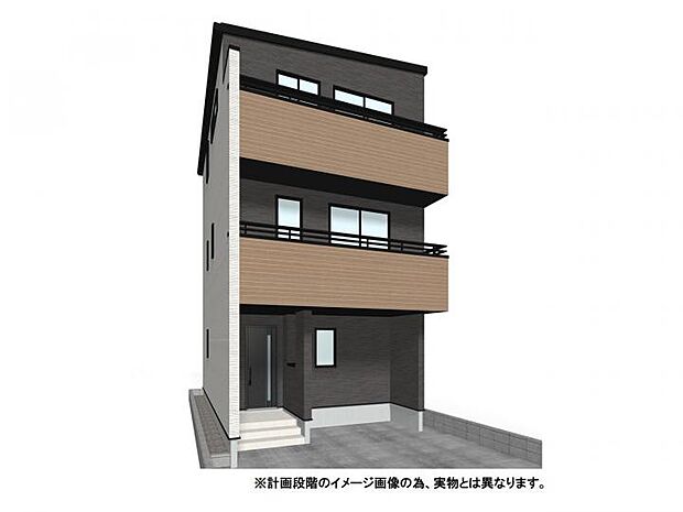 【【外観イメージパース】】食洗機、浴室乾燥機、網戸、1階一部シャッターなど標準装備で充実した設備仕様！外壁は雨水で汚れを落とすセルフクリーニング機能付で綺麗長持ち！