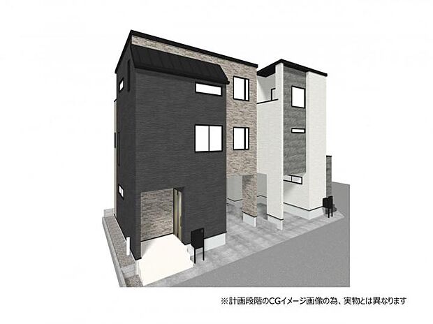 【外観完成イメージ】◆「南鳩ヶ谷」駅まで自転車5分×「川口」駅まで自転車13分!朝日西小学校・十二月田中学校徒歩10分圏とお子様の通学も安心!子育て世代も暮らしやすい立地です!