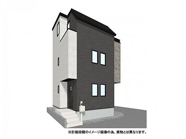 【【外観イメージパース】】3000万円台で叶える、駅チカ新築ライフ。 毎日の通勤を楽にする駅徒歩10分。共働き世帯に嬉しい機動力と、将来も安心の資産価値を兼ね備えた限定1棟の角地物件。