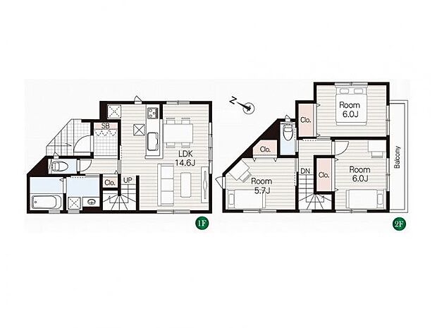 【3LDK】【全室2面採光】14.6帖のLDKと全居室収納付きの3LDK。角地を活かした明るく開放的な住空間。