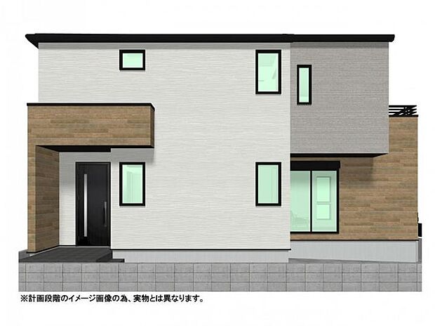 【【外観イメージパース/1号棟】】食洗機や浴室乾燥機など家事ラクを叶える設備も充実。網戸や1階一部シャッター付で安心感もあり、毎日の暮らしを快適にサポートします。