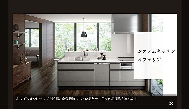 キッチンはタカラスタンダードのキッチンを設備。食洗機持ついているため、日々のお掃除も楽ちん！