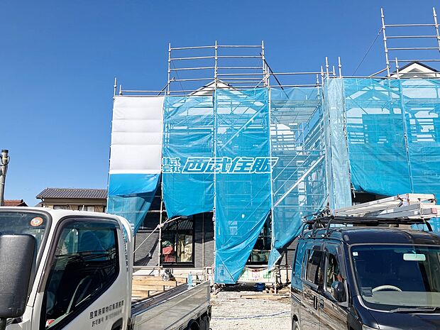 【現地外観写真】【販売現地】A号棟 建設工事中です。2026年10月1日撮影