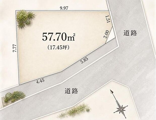 【区画図】
＋500万円で建築条件なしも可能で、お好きなハウスメーカーにて建築ができます。