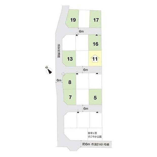 【区画図】全19区画の分譲地です。