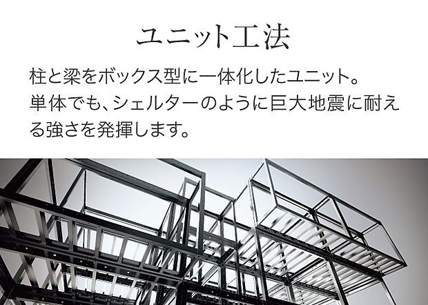 【軽量鉄骨ユニット工法】強さ、品質、自由度を求めた、ユニット工法のすまい