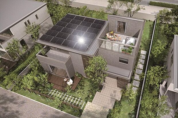 【\セキスイハイムの特徴/【太陽光発電システム】】できるだけ「買う電力」に頼らない、経済的なクリーンライフを実現する太陽光発電システム。