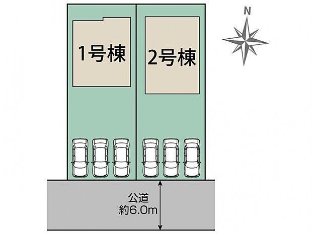 海部郡蟹江町八幡1丁目2棟 区画図