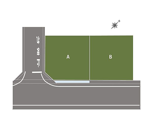【SmileTown北在家V】総2区画どちらも40坪超×南東側道路に面し整った区画形状!自由設計で多彩なプランをご検討いただけます。2号線や明姫幹線などの主要道路へ出やすく、前面道路もゆったり!