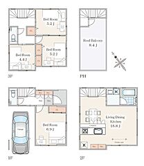 【４部屋プラスＬＤＫ】開放的なルーフバルコニー付き、角地を含む全２棟　～アーバンポート北浦和～ その他