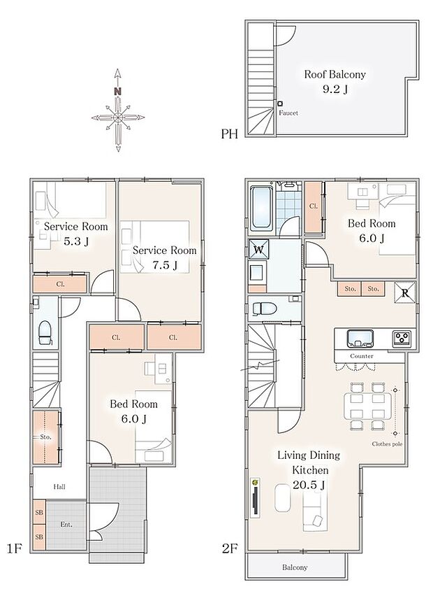 【２ＳＳＬＤＫ】協定通路16.90ｍ2含む