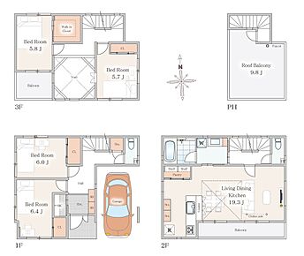建物面積に車庫部分13.96ｍ2含む 