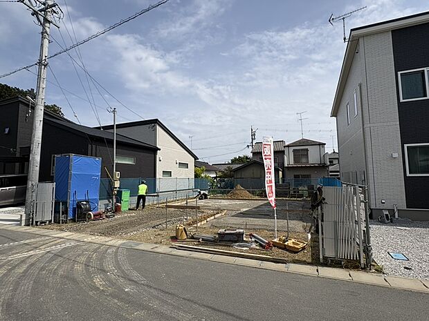 【【No.28】着工時写真】着工しました!工事状況は随時写真を更新します。(2026年4月25日撮影)
現地ご見学できます!お気軽にお問い合わせください。
30分など短時間のご見学も大歓迎です♪