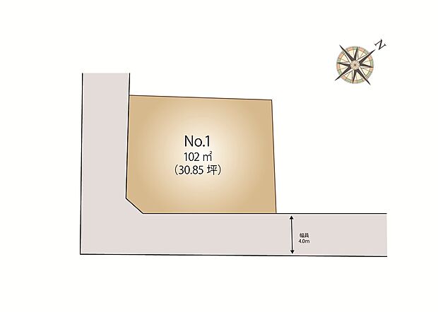 東南角地で日当たり良好です。