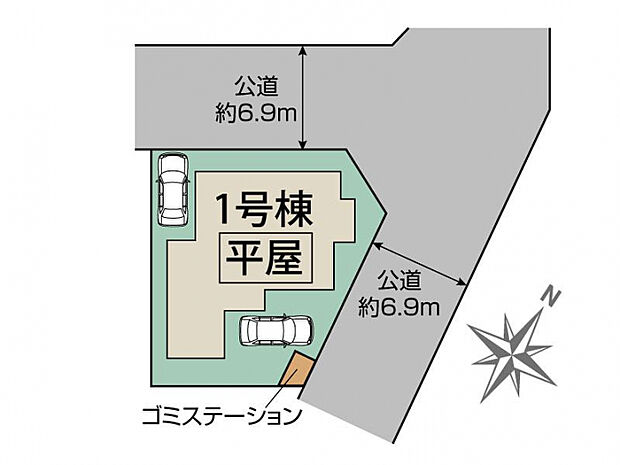 西宮市北六甲台3丁目4期1棟 区画図
