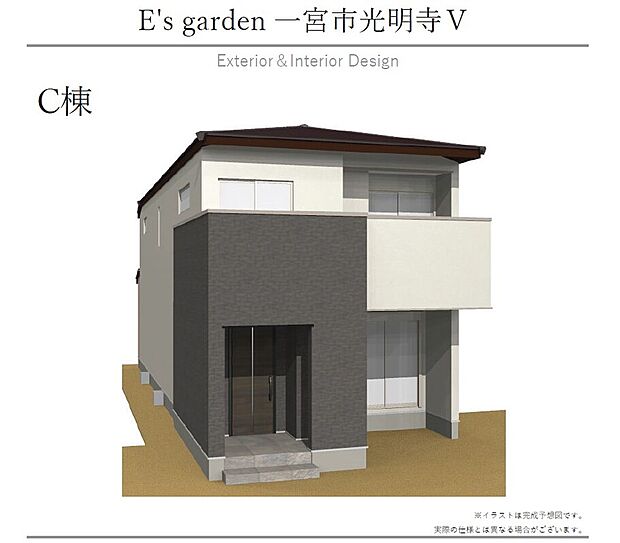 【【C棟 外観パース】】全体的に落ち着いた雰囲気の外観です。各棟、個性を持たせたデザインの設計にしており、こだわりが詰まっています。