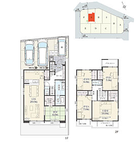 5LDK+多目的収納+ウォークインクローゼット+玄関収納+コートクローク+パントリー
駐車3台分

北側・南側にバルコニーを設けた風通しの良い住まいです。 