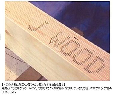 お家の内部は耐震性・耐久性に優れた木材を全採用！