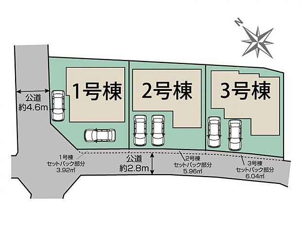 加古川市野口町良野3棟 区画図