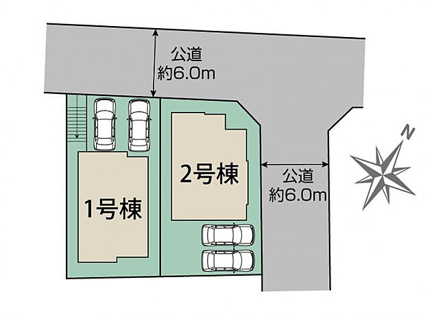 三木市緑が丘町西2丁目2棟 区画図