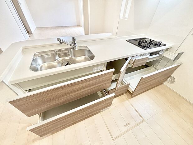 【その他設備(スライド収納)】使いやすさを優先したスライド式収納タイプ！