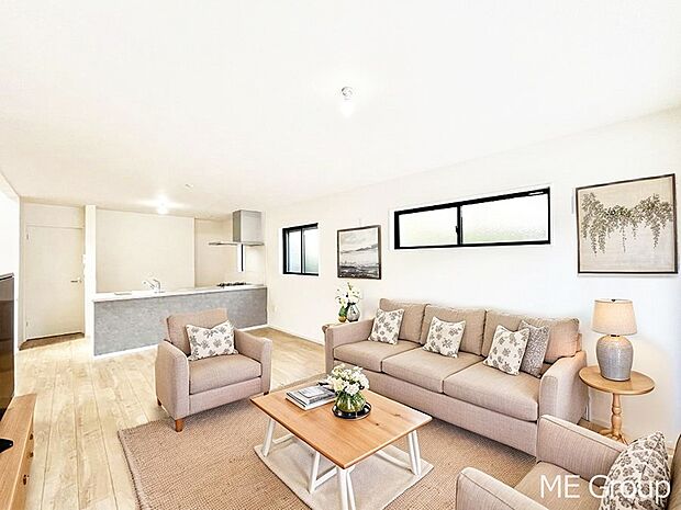 【リビング】落ち着いた雰囲気のLDKは家族みんなの快適空間※家具はCGです