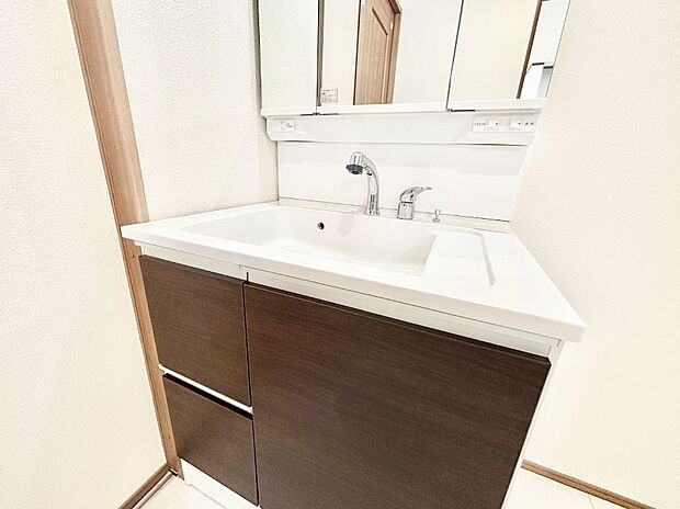 【その他設備(ハンドシャワー水栓)】ハンドシャワー付き！使いやすい洗面台。