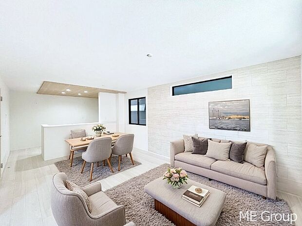 【リビング】落ち着いた雰囲気のLDKは家族みんなの快適空間 ※家具はCGです