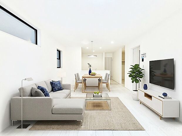 【リビング】落ち着いた雰囲気のＬＤＫは家族みんなの快適空間※家具はCGです