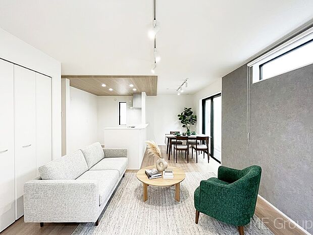 【リビング】落ち着いた雰囲気のLDKは家族みんなの快適空間※家具はCGです