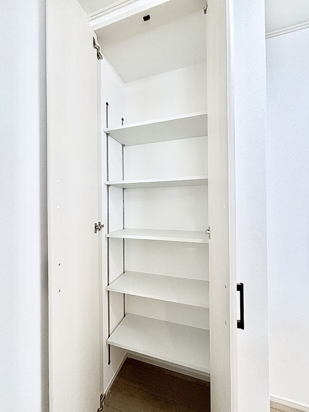 【その他設備(玄関ホール収納)】玄関ホール収納です。掃除道具やお出かけ用グッズの収納に便利です。