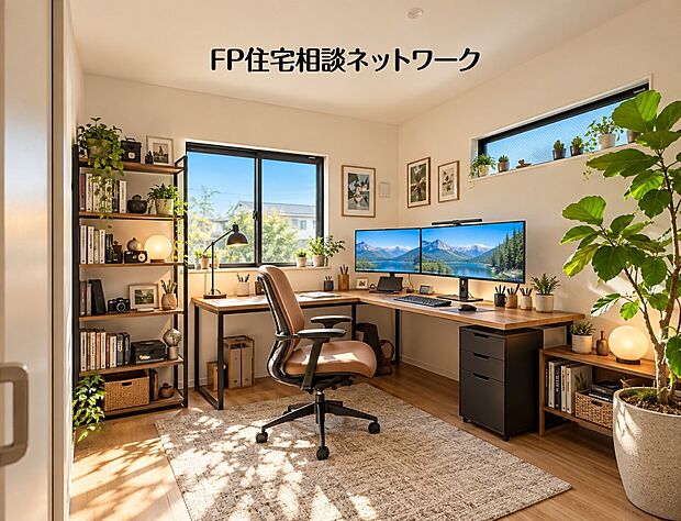 本画像の家具、PC、照明小物等はCGイメージで販売価格にも含まれず、付帯しません。