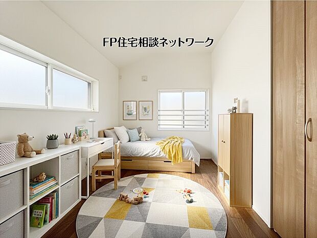 【洋室】【洋室5帖】  本画像はAIがCGで家具を作成しており、実際の現地に家具は設置されておりません。また、販売価格に家具等は含まれておりません。