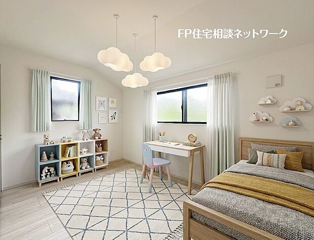 【洋室】【洋室│4.5帖】  本画像はAIがCGで家具を作成しており、実際の現地に家具は設置されておりません。また、販売価格に家具等は含まれておりません。