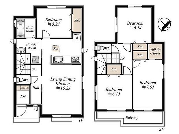 (A号棟)、価格3990万円、4LDK、土地面積168.21m2、建物面積97.92m2