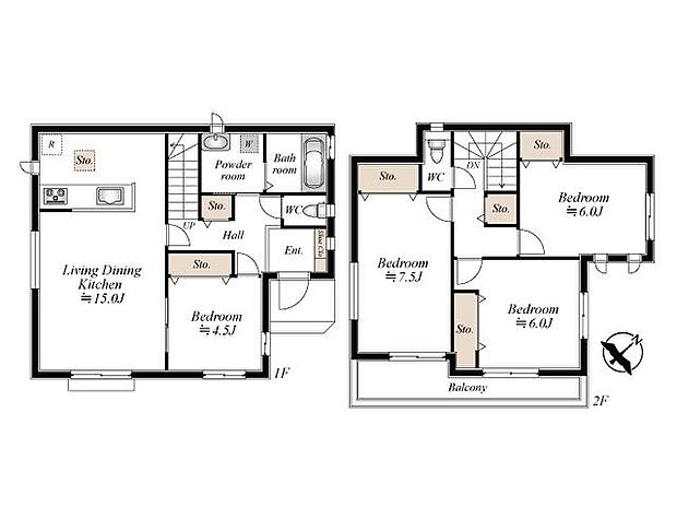 (A号棟)、価格4990万円、4LDK、土地面積213.49m2、建物面積96.05m2