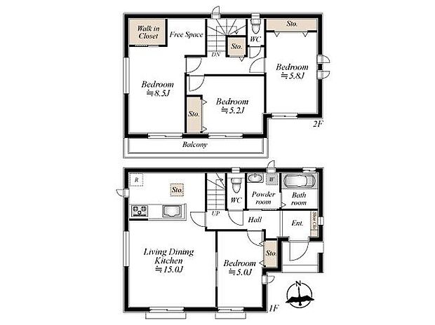 (A号棟)、価格3490万円、4LDK、土地面積110.78m2、建物面積95.63m2