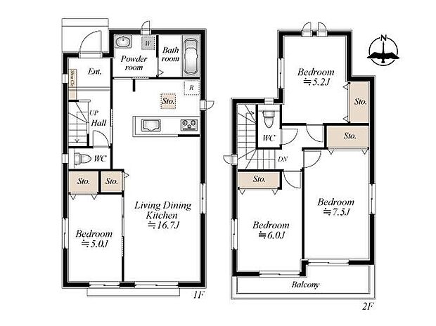 (A号棟)、価格4590万円、4LDK、土地面積123.17m2、建物面積97.29m2
16.7畳の広々LDKと全室2面採光が生み出す開放感、対面式キッチンで家族の会話も弾む、南面バルコニーと全居室