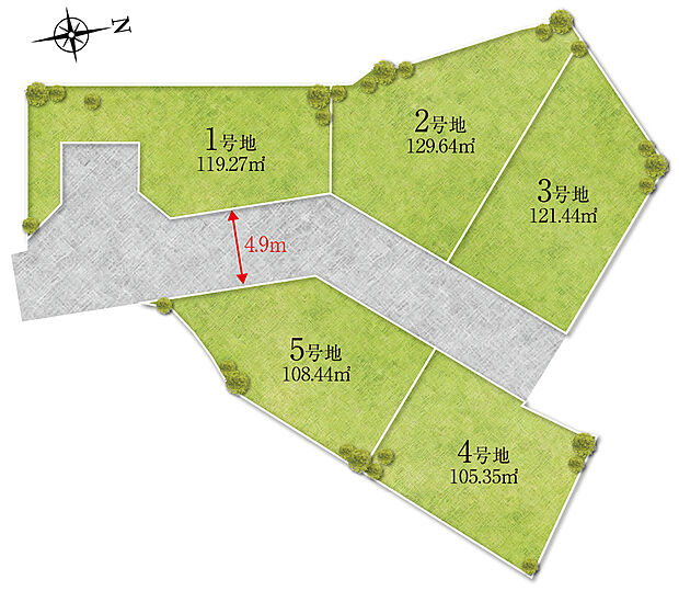 D-topia喜志駅近、区割り図