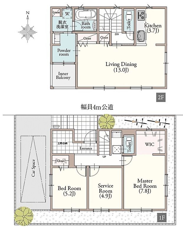 2階でお洗濯が完結する家事ラク動線が特徴です。