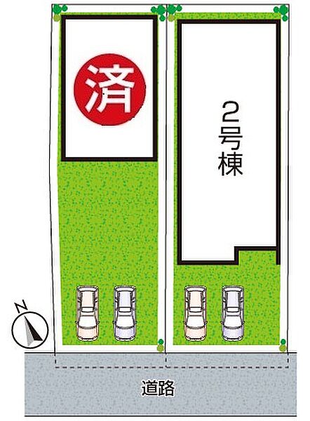 全２区画　前面道路２．５ｍ