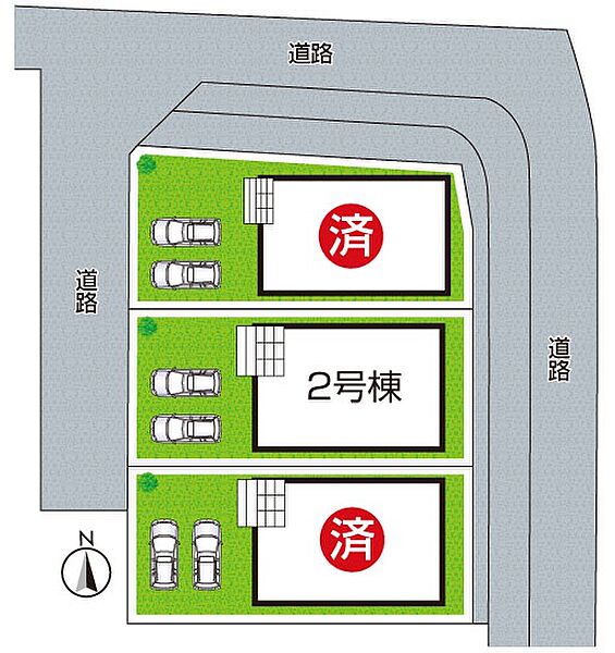 全３区画　前面道路４．２ｍ