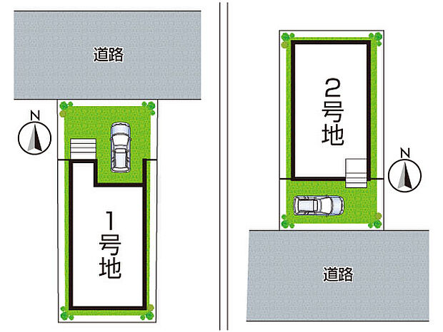 全２区画・前面道路５．９ｍ
