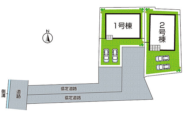 全２区画・前面道路４．８ｍ