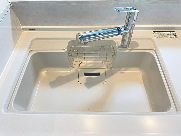【浄水器内蔵ハンドシャワー水栓】簡単便利なレバー式！伸びる浄水器内蔵水栓！