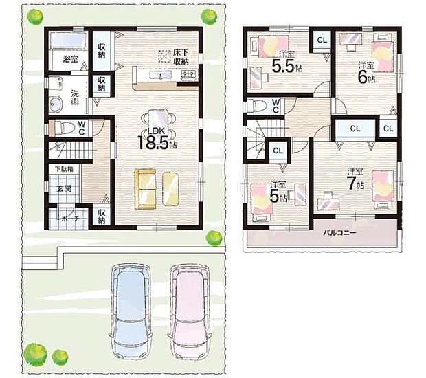 【4LDK】○小部小学校・・・徒歩６分 ○小部中学校・・・徒歩８分