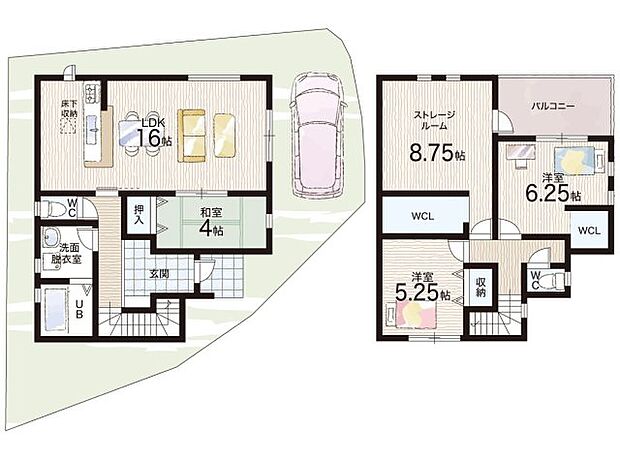 【3LDK+S(納戸)】○上條小学校・・・徒歩12分 ○小津中学校・・・徒歩7分