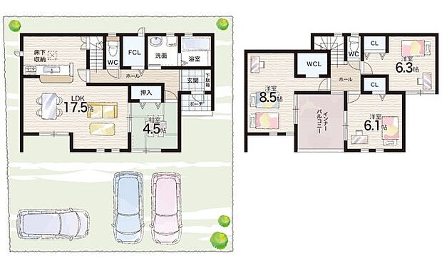 【4LDK】○陽明小学校・・・徒歩3分 ○緑台中学校・・・徒歩7分
