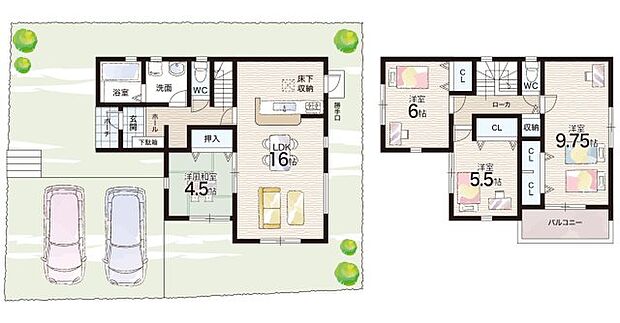 【4LDK】○下畑台小学校・・・徒歩8分 ○桃山台中学校・・・徒歩8分