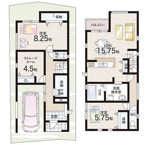 【2LDK+S(納戸)】○旭ケ丘小学校・・・徒歩11分 ○玉手中学校・・・徒歩20分